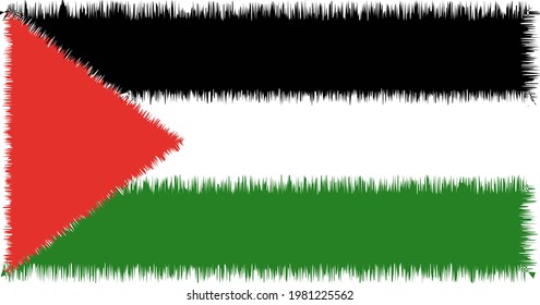 palestine flag or palestinian flag
