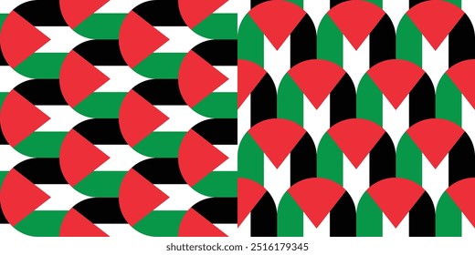 Patrones de la bandera de Palestina. Patrón interminable de Palestina