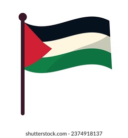palestine flag in pole design