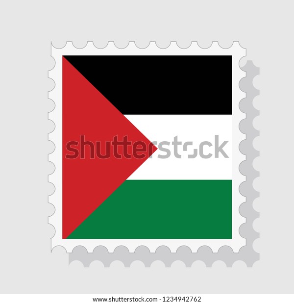 Palestine Flag Postage Stamp Vector Illustration Stock Vector (Royalty ...