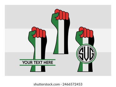 Palestine Flag, Palestine Silhouette, Palestine Heart, Free Palestine, Gaza, Man Holding vector, clipart