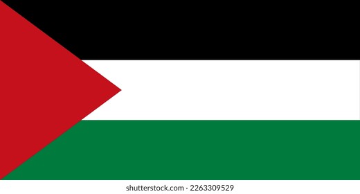 Palestine flag simple illustration for independence day or election