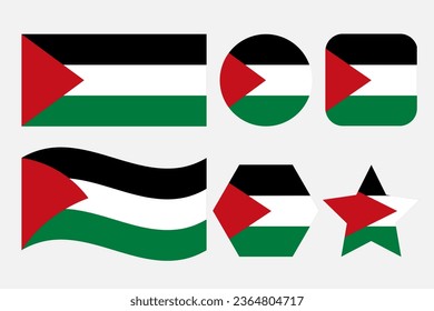 Palestine flag simple illustration for independence day or election