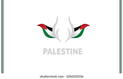 palestine flag and tulip