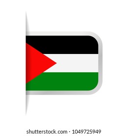 Palestine Flag Vector Bookmark Icon - Illustration