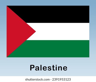 Palestina, diseño de vectores de bandera palestina