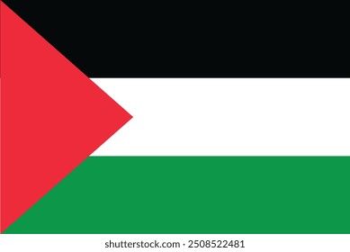 Projeto vetorial e ilustração da bandeira da Palestina , Bandeira Nacional da Palestina