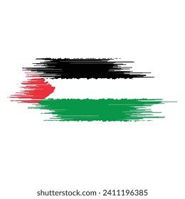 Palestine flag Vector icon design illustration Template