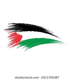 Palestine flag Vector icon design illustration Template