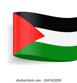 Palestine Flag Vector Icon - Illustration