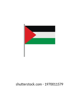Palestine flag vector, icon on a white background
