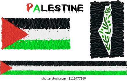 palestine flag vector illustration