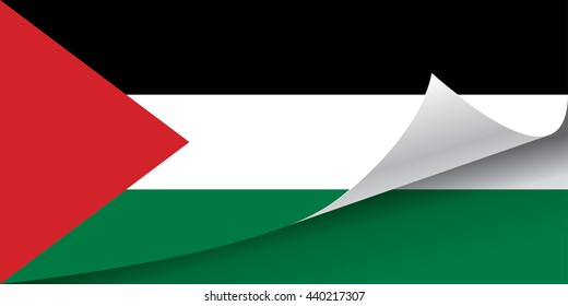 Palestine flag vector illustration.
