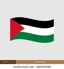 Palestine Flag Vector Illustration Design Template.