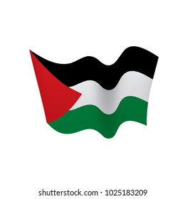 Palestine flag, vector illustration on a white background