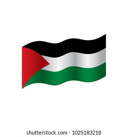 Palestine flag, vector illustration on a white background