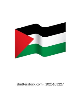 Palestine flag, vector illustration on a white background