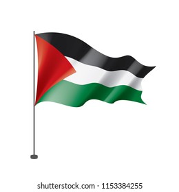 Palestine flag, vector illustration on a white background