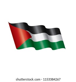 Palestine flag, vector illustration on a white background
