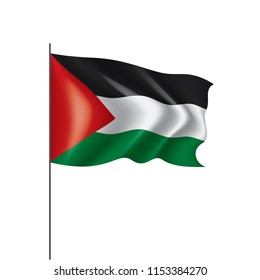 Palestine flag, vector illustration on a white background