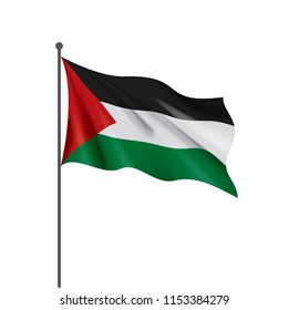 Palestine flag, vector illustration on a white background