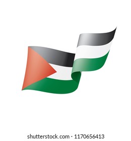 Palestine flag, vector illustration on a white background