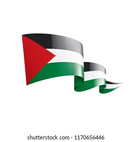Palestine flag, vector illustration on a white background