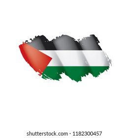 Palestine flag, vector illustration on a white background.