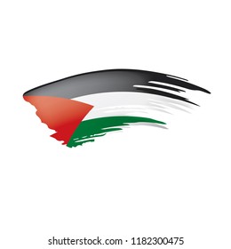 Palestine flag, vector illustration on a white background.