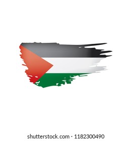 Palestine flag, vector illustration on a white background.
