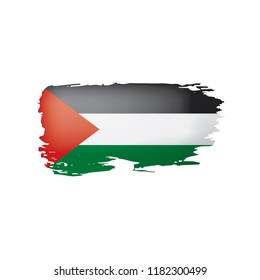 Palestine flag, vector illustration on a white background.