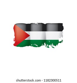 Palestine flag, vector illustration on a white background.