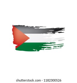 Palestine flag, vector illustration on a white background.