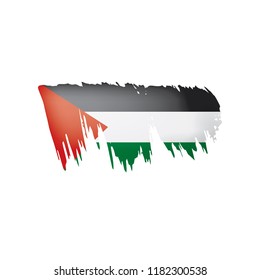 Palestine flag, vector illustration on a white background.