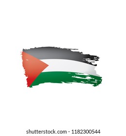 Palestine flag, vector illustration on a white background.