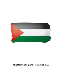 Palestine flag, vector illustration on a white background.