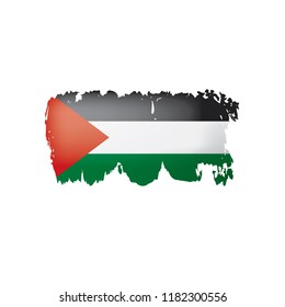 Palestine flag, vector illustration on a white background.