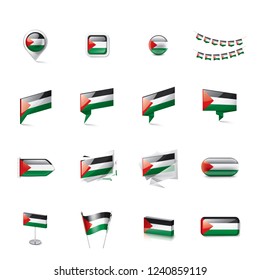 Palestine flag, vector illustration on a white background