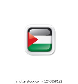 Palestine flag, vector illustration on a white background