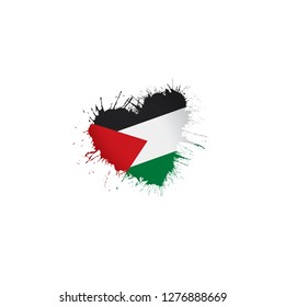 Palestine flag, vector illustration on a white background