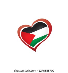 Palestine flag, vector illustration on a white background