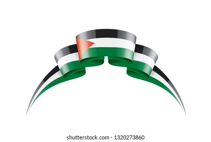 Palestine flag, vector illustration on a white background