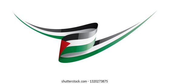 Palestine flag, vector illustration on a white background