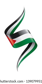 Palestine flag, vector illustration on a white background