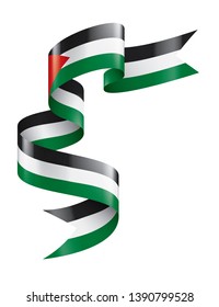 Palestine flag, vector illustration on a white background