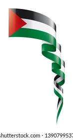 Palestine flag, vector illustration on a white background