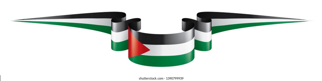 Palestine flag, vector illustration on a white background
