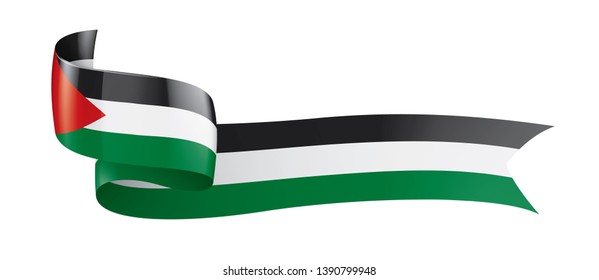 Palestine flag, vector illustration on a white background