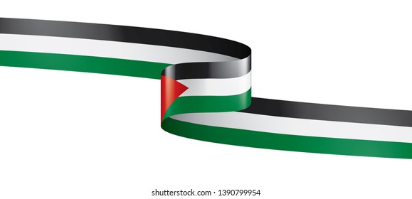 Palestine flag, vector illustration on a white background
