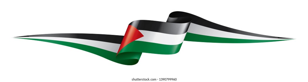 Palestine flag, vector illustration on a white background